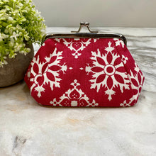 Load image into Gallery viewer, Clamshell Coin Purse Wallet - Snowflake
