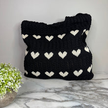 Load image into Gallery viewer, Heart Tote Bag - Knit Sweater
