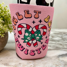 Load image into Gallery viewer, Neoprene Cup Holder Can Koozie Tumbler - Christmas - Pink Groovy/Twisted
