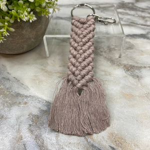 Keychain - Macrame - Braided Mauve