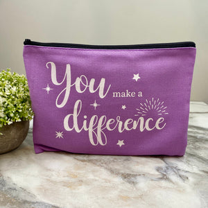 Pouch - You Make A Difference Purple