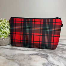 Load image into Gallery viewer, Pouch - Christmas Holiday - Plaid Red Green
