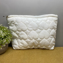 Load image into Gallery viewer, Puffer Pouch - Heart - Off White
