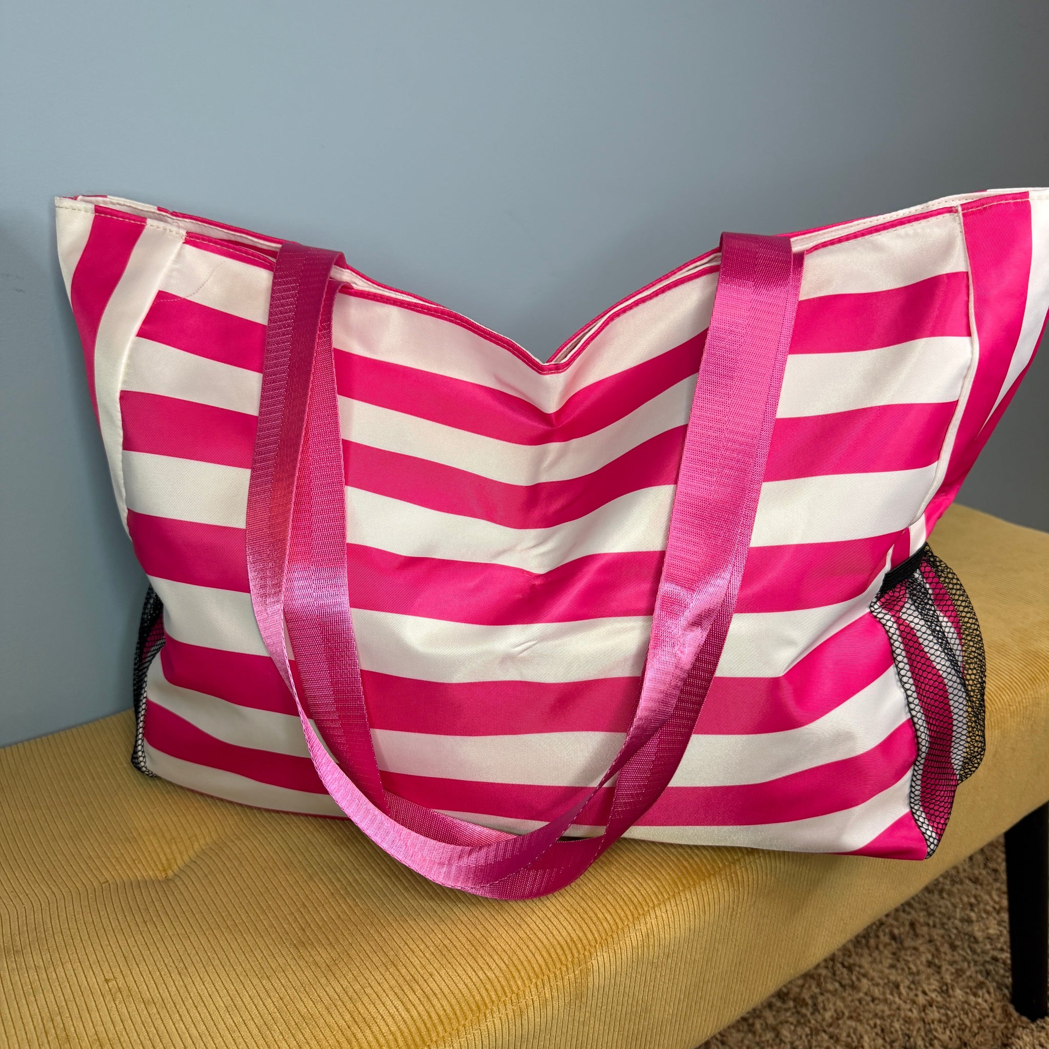 Load image into Gallery viewer, Tote Bag - Summer Stripes - Pink