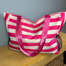Load image into Gallery viewer, Tote Bag - Summer Stripes - Pink
