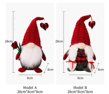 Load image into Gallery viewer, Gnome - Valentine #4 - Plaid Heart - PREORDER
