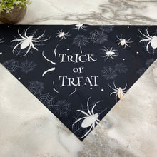 Load image into Gallery viewer, Dog Bandana - Halloween - Spider Web Trick or Treat
