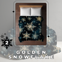 Load image into Gallery viewer, Blanket Christmas #2 - Golden Snowflake - PREORDER

