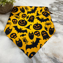 Load image into Gallery viewer, Dog Bandana - Halloween - Orange Ombre Shadows
