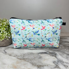 Load image into Gallery viewer, Pouch - Animal, Hummingbird Blue Pink
