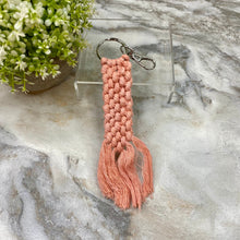 Load image into Gallery viewer, Keychain - Macrame - Braided Pink
