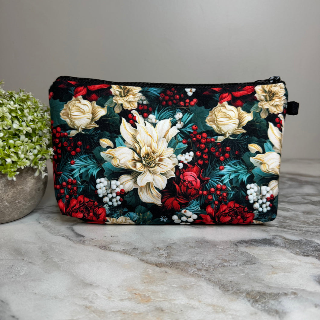 Pouch - Christmas Bold Emerald Floral