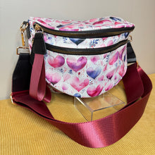 Load image into Gallery viewer, The Roni Nylon Crossbody - Pink Purple Hearts
