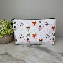 Load image into Gallery viewer, Pouch - Christmas - Pink Ice Skate Snowman

