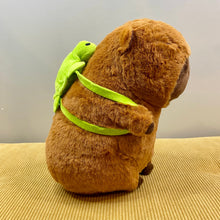 Load image into Gallery viewer, Plush Capybara Turtle Backpack Toy
