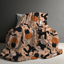 Load image into Gallery viewer, Blanket - Halloween - Black Cats
