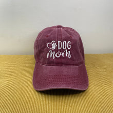 Load image into Gallery viewer, Hat - Paw Print - Dog Mom Burgundy
