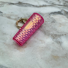 Load image into Gallery viewer, Keychain - Studded Tumbler - Pink Holographic
