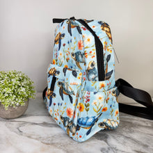 Load image into Gallery viewer, Mini Backpack - Floral Turtle
