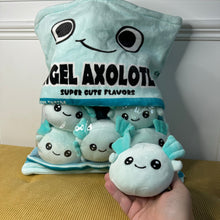 Load image into Gallery viewer, Stuffed Bag of Axolotls Toy - Blue
