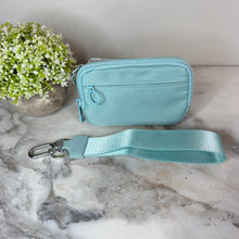 Load image into Gallery viewer, Rue - Nylon Wristlet Wallet - Light Blue Aqua
