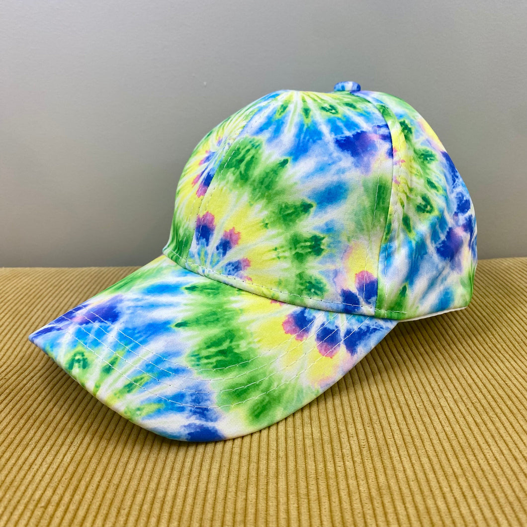 Hat - Blue Green Yellow Tie Dye