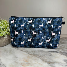 Load image into Gallery viewer, Pouch - Christmas Holiday - Navy Deer
