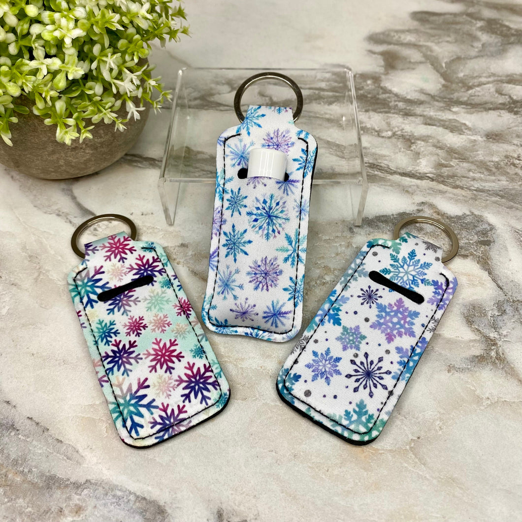 Lip Balm Chapstick Holder - Snowflakes