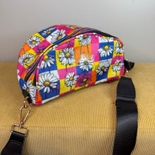 Load image into Gallery viewer, The Roni Nylon Crossbody - Colorful Checkered Daisy Floral
