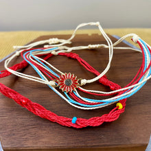 Load image into Gallery viewer, Bracelet Pack - Adjustable String Red Sunflower
