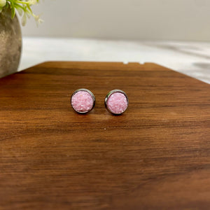 Druzy Stud Earrings - 8mm - #18