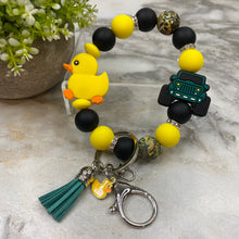 Load image into Gallery viewer, Silicone Bracelet Keychain - Duck Duck Jeep - Large Duck - Green
