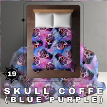 Load image into Gallery viewer, Blanket Halloween #19 - Skull Purple Blue Purple - PREORDER ends 7/25
