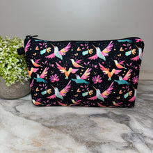 Load image into Gallery viewer, Pouch - Animal, Hummingbird Black Rainbow
