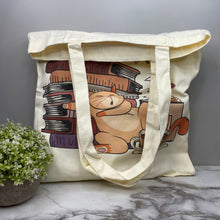 Load image into Gallery viewer, Tote Bag - Sleepy Cats &amp; Books - #8
