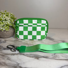 Load image into Gallery viewer, Rue - Nylon Wristlet Wallet - Kelly Green Check

