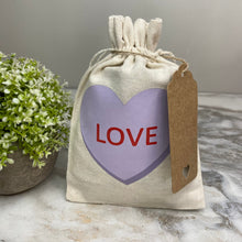 Load image into Gallery viewer, Mini Drawstring - Conversation Hearts Valentine’s Day
