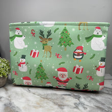 Load image into Gallery viewer, Pop Up Canvas Basket - Green Christmas Characters
