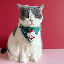 Load image into Gallery viewer, Cat Adjustable Bandana - Christmas
