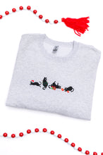 Load image into Gallery viewer, PREORDER: Christmas Cats Embroidered Sweatshirt
