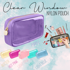 Clear Window Nylon Varsity Pouch - Rectangle