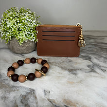 Load image into Gallery viewer, Denim Suede Bracelet Keychain &amp; Card Holder Wallet
