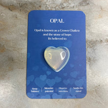 Load image into Gallery viewer, Heart Stone &amp; Description Card - Opal
