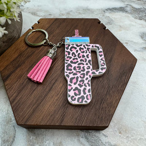 Keychain - Tumbler - Pink Animal