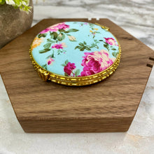 Load image into Gallery viewer, Compact Mirror - Blue Floral (by shape)
