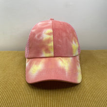 Load image into Gallery viewer, Hat - Tie Dye - Coral Pink Yellow
