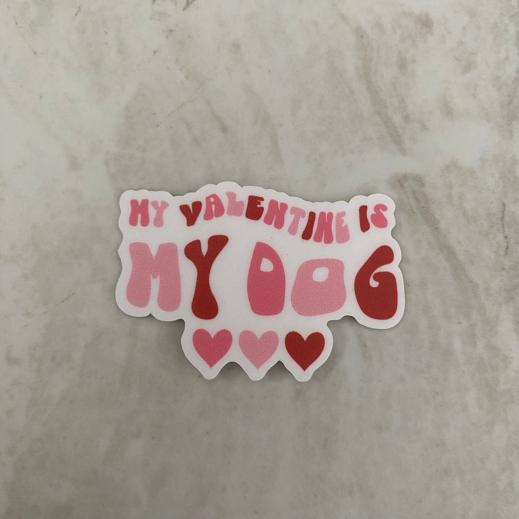 Vinyl Sticker - Love - Dog Valentine
