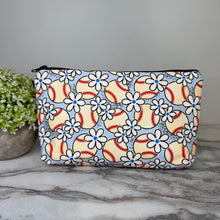 Load image into Gallery viewer, Pouch - Baseball Floral Daisy
