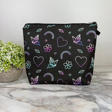 Load image into Gallery viewer, Pouch XL - Butterfly Rainbow Heart
