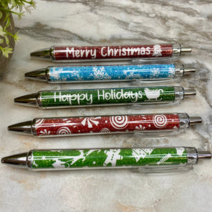 Pen - Clear Christmas Design Set